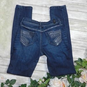 Peoples liberation skinny stitch distressed jeans